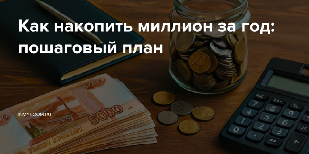 Как накопить миллион за год: пошаговый план