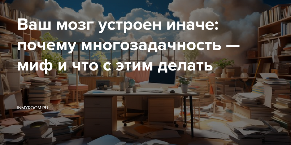 Ваш мозг устроен иначе: почему многозадачность — миф и что с этим делать